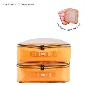 Lug Cargo 2pc Medium Compression Cubes. Peach Sorbet. NWT